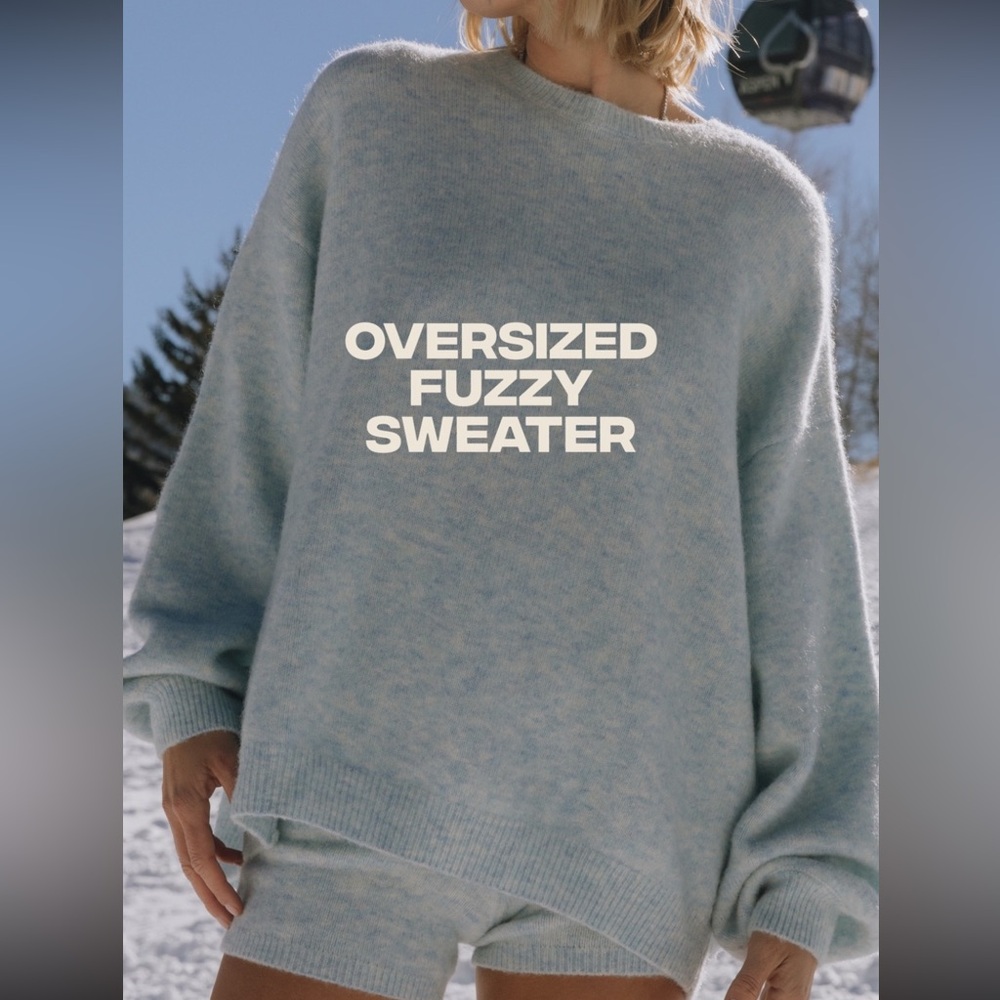 Blue oversized daily drills sweater